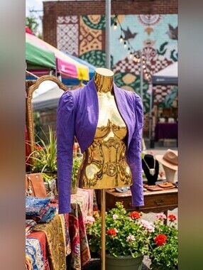 Purple Womens Bolero Jacket - Elegant Open Front Cropped Coat